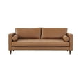 thumbnail image 2 of Pemberly Row High Density Sponge Foam Eco Leather Sofa in Light Brown, 2 of 4