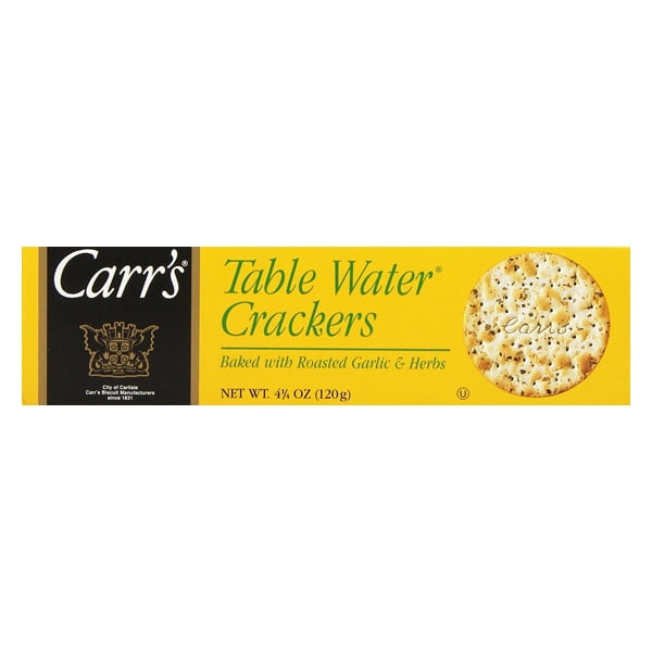 Carr's Table Water Crackers Baked with Roasted Garlic and Herbs 4.25 oz