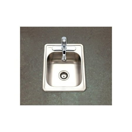 Houzer Hospitality Topmount 22 Gauge Large Bar Sink in Satin