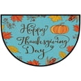 thumbnail image 6 of Thanksgiving Day Half Round Door Mat, Turkey Non-Slip Half Circle Rug Doormats Absorbent Washable for Indoor Outdoor Kitchen Bedroom Home Decor 24"x36", 6 of 7