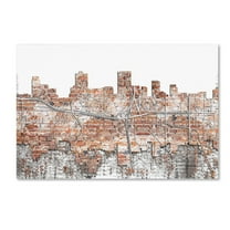 Trademark Fine Art "Anchorage Alaska Skyline Brick" Canvas Art by Marlene Watson