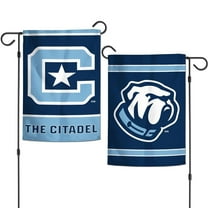 The Citadel Bulldogs 12.5 x 18 Double Sided Yard and Garden College Banner Flag Is Printed in the USA