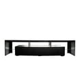 thumbnail image 5 of Framhouse Oak TV Stand for 55 Inches TV, TV Stand Cabinet with 16 LED Lights, Farmhouse Wood Entertainment Center, Console TV Cabinet with a Drawer, 5 of 10