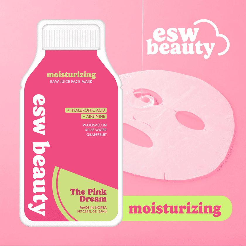 (Pack Of 10) ESW Beauty Mask Facial Pink Dream Juice 0.85 Fl Oz