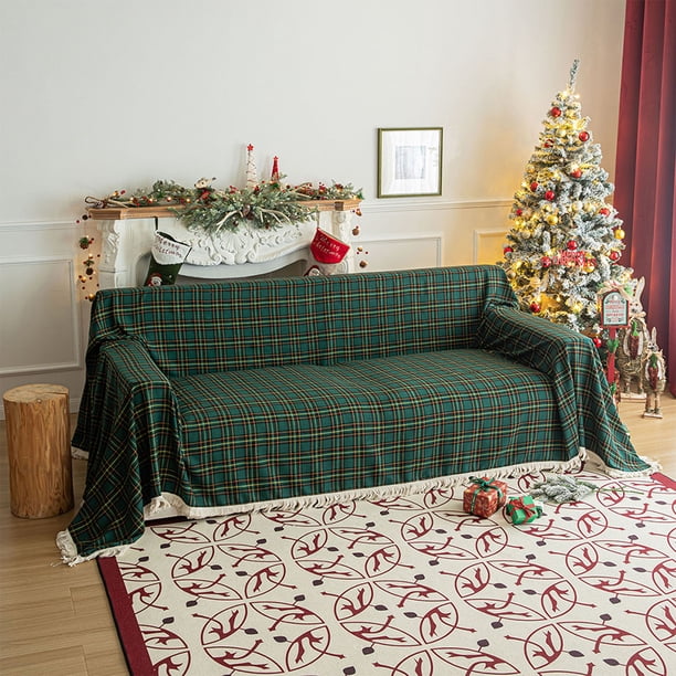 Frazada Piso Sofá Navidad Plaid Colores Multiuso Antideslizante 180x230 ...