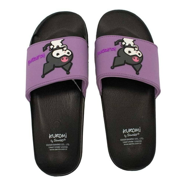 Sandalia Kuromi para Dama Talla 23 Diseño Kuromi Negro