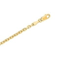 thumbnail image 3 of JewelStop 18K Yellow Gold Diamond Cut/ Textured Finish 2.6mm Cable Chain with Lobster Clasp - 24", 3 of 5