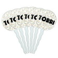thumbnail image 1 of Torri Cupcake Picks Toppers - Set of 6 - Mutlicolored Speckles, 1 of 1