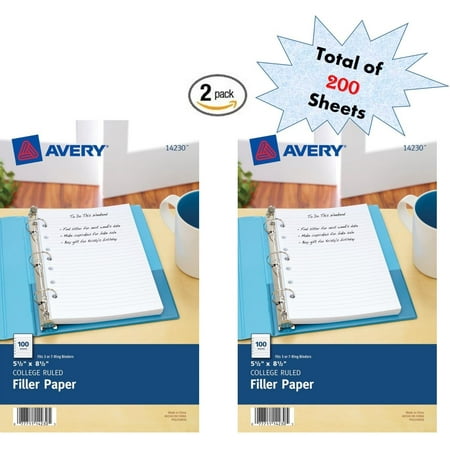 mini filler paper 5 5 x 8 5 inches 200 sheets 14230 fits 5 1 2