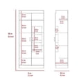 thumbnail image 2 of Tuhome Varese Pantry Cabinet with Double Doors, Five Adjustable Shelves, Modern, 2 of 11