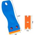thumbnail image 2 of Plastic Razor Blade Scraper, 4 PCS Stickers Paint Labels Scraper Removal Tool with 100 PCS Plastic Replacement Blades, 2 of 5