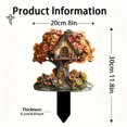 thumbnail image 3 of Cadorn Autumn Fairy Tale Cottage Garden Stake - 2D Acrylic Yard Sign & Planter Decor, 3 of 8