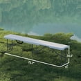 thumbnail image 3 of HYJY 2-Pack 6 Ft. Plastic Folding Benches, Portable Foldable Bench Seats with Carrying Handle, Non-Slip Mat, HDPE Tabletop, Picnic Benches for Camping Dining Picnic BBQ Sports, White, 3 of 9