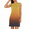 thumbnail image 2 of YHAJDS Womens Camis Sleeveless V Neck Dress Gradient Color Round Neck Side Slit Pullover, 2 of 5
