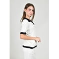 thumbnail image 2 of Blusa tipo polo bicolor Roman Fashion /Juvenil, 7280 (Blanco) blanco M, 2 of 5