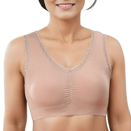 Fsqjgq Womens Underwear Strapless Bras for Women Tshirt Bras for Women Comfortable Sexy Cordless Tank Top Bra Large High Elastic Thin Sports Bra Push Up Bras Back-Smoothing Demi Cup Bras Lingerie