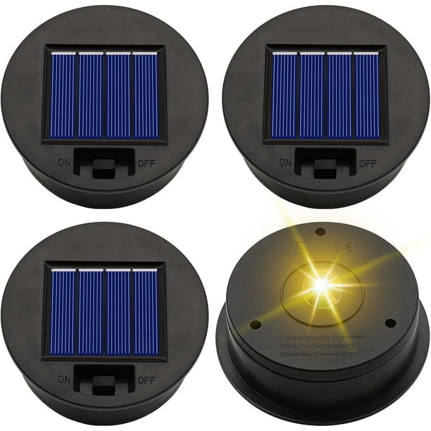 Lámparas solares de repuesto ZNYCYE de 8 x 7 cm, 7 lúmenes, impermeables