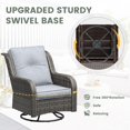 thumbnail image 3 of Vicllax 3 Pieces Patio Furniture Set 2-Seat Wicker Outdoor Conversation Set with Coffee Table Gray, 3 of 7