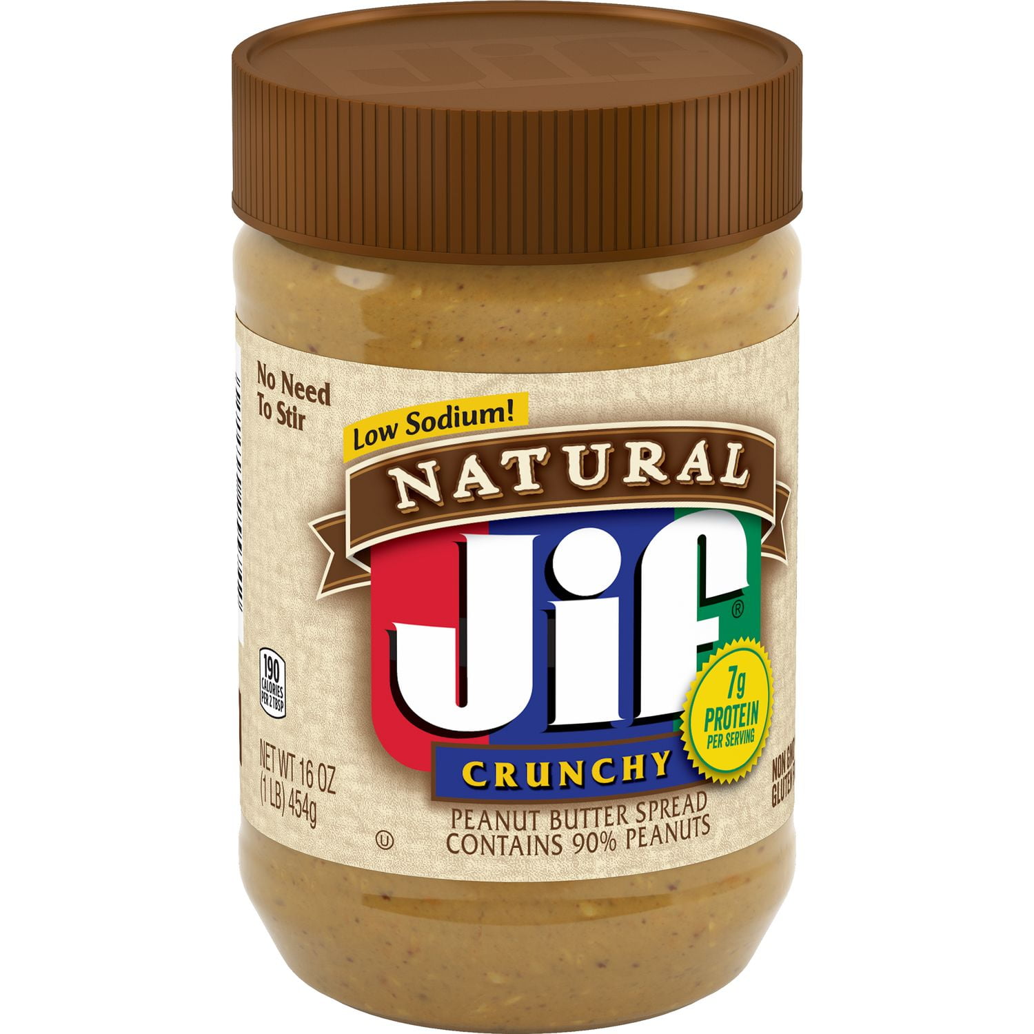 Jif Natural Crunchy Peanut Butter, 16 oz