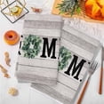 thumbnail image 3 of Eucalyptus Leaves Kitchen Towels Set of 3, Rustic Botanical Plants Text Wood Grain Soft Microfiber Dish Towels, Absorbent Washable Dishcloths for Kitchen Cleaning, Drying Dishes, 18x28 Inches, 3 of 9