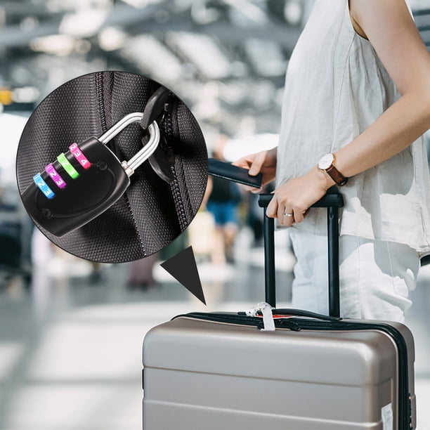 Cadenas à Combinaison 4 Chiffres Sécurisé – Chiffres Colorés, Alliage De Zinc Robuste Pour Casier, Salle De Sport, Valise Voyage & École