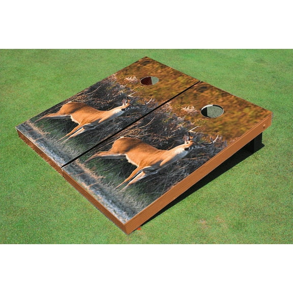 Deer Wood Themed Cornhole Board Set