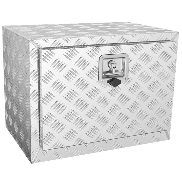 VEVOR Underbody Truck Box, 24"×14"×16" Pickup Storage Box, Heavy Duty Aluminum Diamond Plate Tool Box with Lock and Keys,