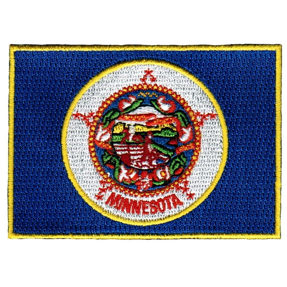 Minnesota Embroidered Iron-On Flag Patch