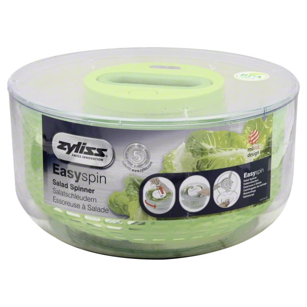 Zyliss Easy Spin Salad Spinner, Large, Green