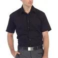 thumbnail image 2 of Omega Men's Short Sleeve Dress Shirt (Black, S), 2 of 4