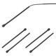 thumbnail image 1 of Uxcell 2 pares de patillas de repuesto para gafas, puntas antideslizantes de silicona para gafas, retentores para gafas que se ajustan a 0.9-1.2mm para gafas de metal delgado redondas, estilo 2 negro, 1 of 6