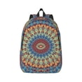 thumbnail image 2 of Rocae Round Mandala for Durable Canvas Backpack Leisure Large Bag Travel Rucksack Multi-function Backpack Small, 2 of 8