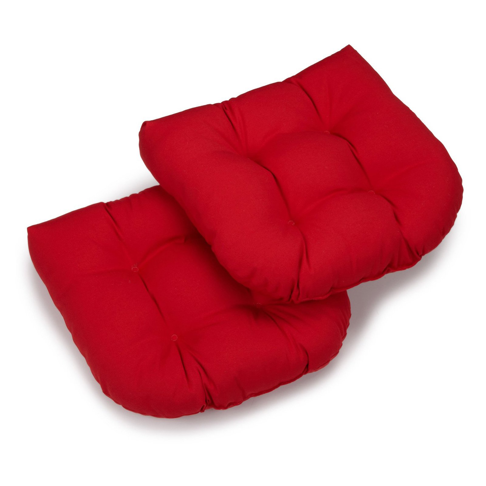 Blazing Needles Twill UShaped Indoor Chair Cushion Set of 2