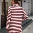 thumbnail image 4 of yillto Mock Neck Tops for Womens Sweaters Oversized Baggy Striped Long Sleeve Fall Trendy Clothes, 4 of 5