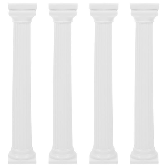 4 Pcs Cake Pillars Roman Colum Wedding Props for Decor Stands White