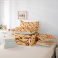 thumbnail image 6 of Manfei Cartoon Animal Print 7 Pieces Full Size Bedding Sets,Cute Capybara Full Size Bed in a Bag,Brown,Light Gray Reversible, 6 of 7