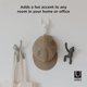 thumbnail image 2 of Ganchos de pared - Ganchos decorativos de pared, juego de 3, colores variados, gris, tamaño real, 2 of 4
