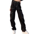 thumbnail image 4 of Y2K Poches Jeans Amples Mode 100 % Coton Pantalons en Denim pour Femmes, 4 of 9