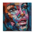 thumbnail image 3 of Designart 'Abstract Colorful Fantasy Portrait Of A Young Woman III' Modern Print on Natural Pine Wood, 3 of 5