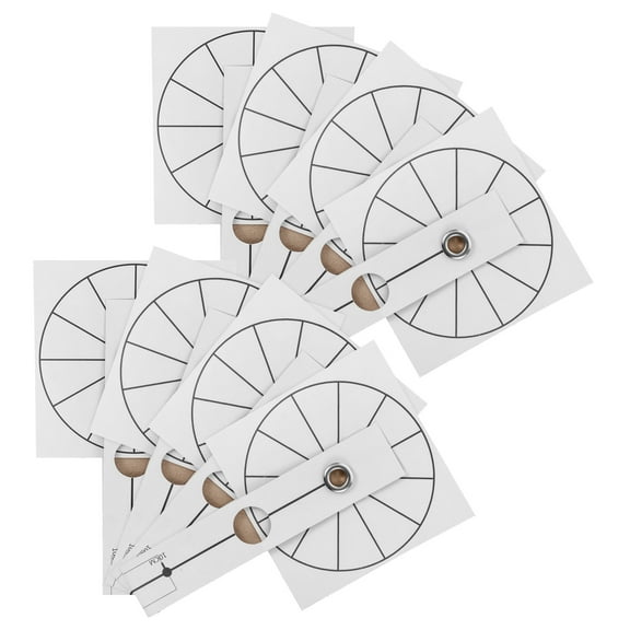 unbranded  8 Pcs DIY Clock Graduated Paper Wall Clocks for Living Room Unique White
