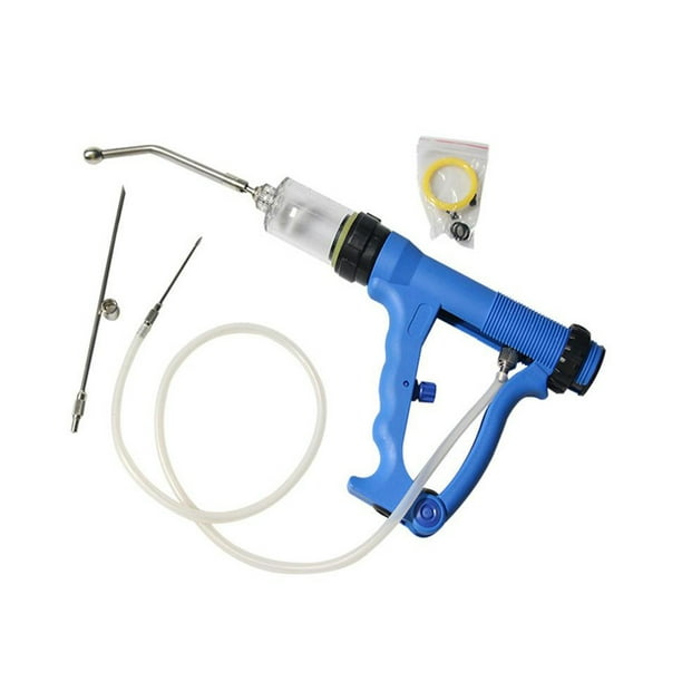 Billuyoard dosificadora automática cómoda y útil azul para de infusión de inyección de vacuna para ganado, cabras y cerdos Suministros de alimentación y agua para mascotas