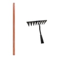 thumbnail image 2 of Almencla Garden Hoe Rake Gardening Tools Agricultural Tools Hardened Weeding Removal Tool 1.2m Brown Handle, 2 of 8