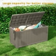 thumbnail image 5 of 180 Gallon , Resin Outdoor Storage Box for Outdoor Pillows, Garden Tools and Pool Supplies, Waterproof, Lockable, Brown, 5 of 8