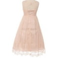 thumbnail image 2 of Little Girls Dress Sleeveless Lace Pageant Party Girl Dresses Ivory 6 (C50C36C), 2 of 5