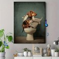 thumbnail image 4 of Toile Murale Toile de Toilette Teckel 15,75 X 11,81 Pouces, 4 of 8