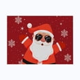 thumbnail image 2 of Santa Claus Linen Placemats Restaurant Decoration Holiday Table Mats Restaurant Mood Layout Table Mats Linen Print Insulation Pads Western Plac, 2 of 6