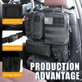 thumbnail image 3 of Tactical Car Seat Back Organizer, Upgrade Tactical Vehicle Panel Organizer with 5 Detachable Molle Pouch, Universal fits for Most of Vehicle Black, 3 of 5