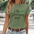 thumbnail image 2 of LUOGENLI T-shirts pour Femmes pour la Saint-Patrick et T-Shirt de Mode Imprimé à Manches Courtes pour Femmes 4xlt T-shirts pour Femmes T-shirts Graphiques Saint-Patrick Vert Pâle TTG, 2 of 5