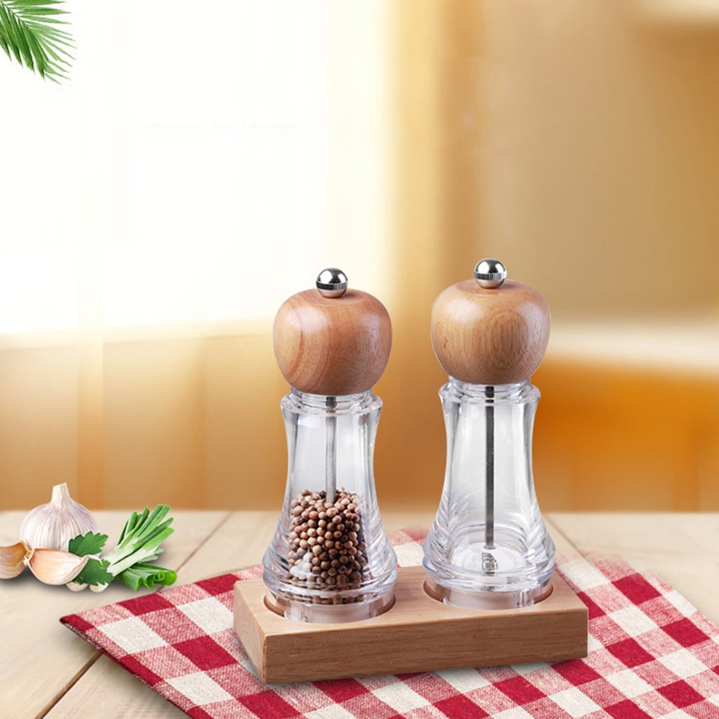 Manual Wood Peppers Grinder Refillable Manual Salts Grinder Peppers Mill Grinder with Adjustable Coarse Easy to