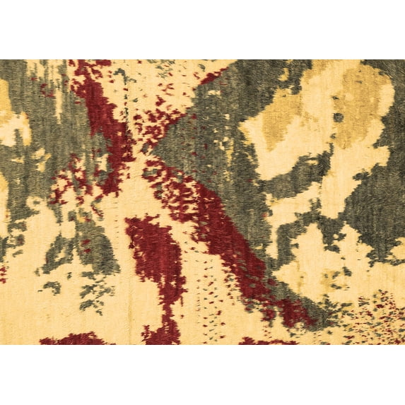 Ahgly Company Indoor Rectangle Abstract Brown Modern Area Rugs, 7' x 10'